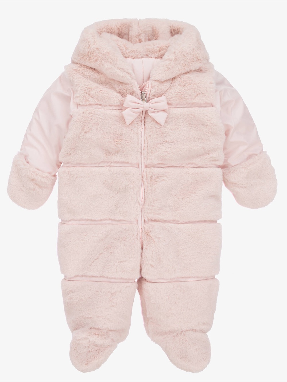 Baby Girls Pink Reversible Snowsuit